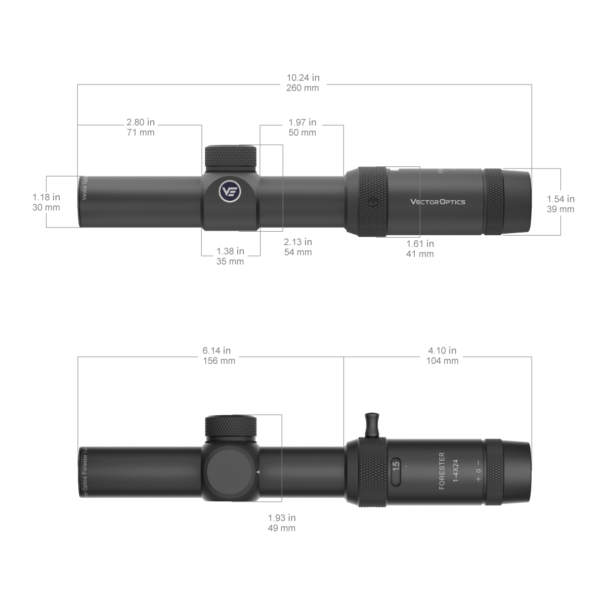 Vector Optics Forester 1-4x24SFP céltávcső 