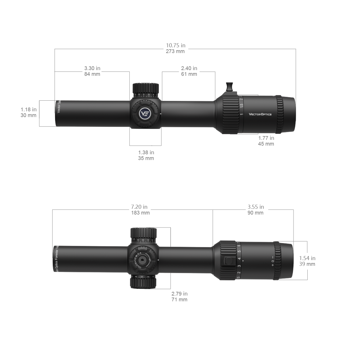 Vector Optics Forester 1-8x24 SFP céltávcső 