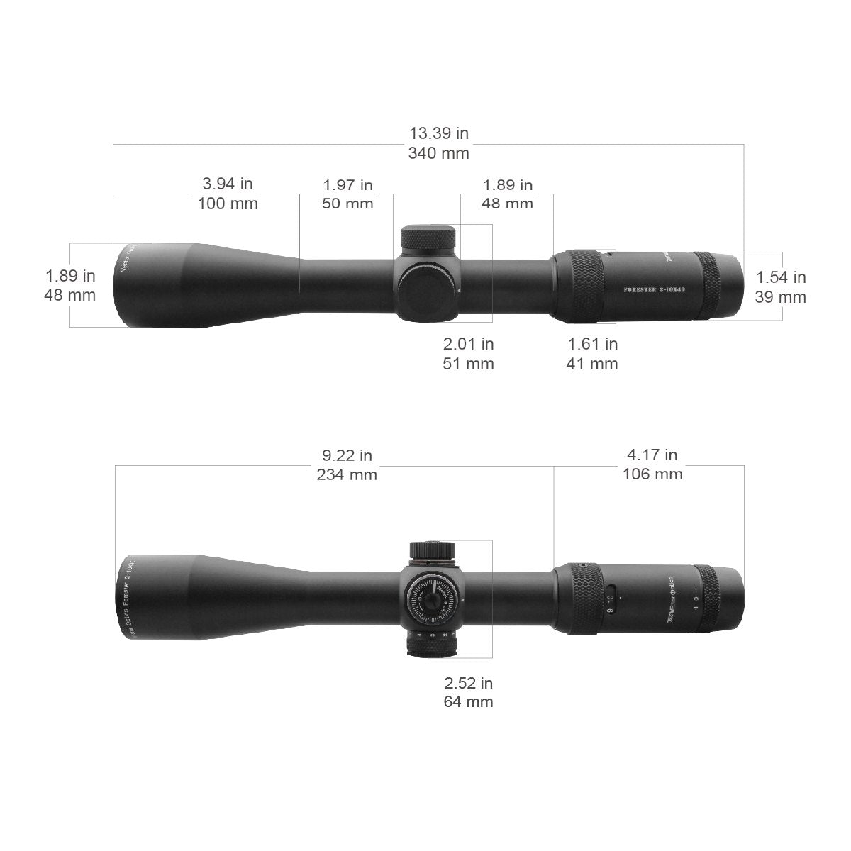 Vector Optics Forester 2-10x40SFP céltávcső 