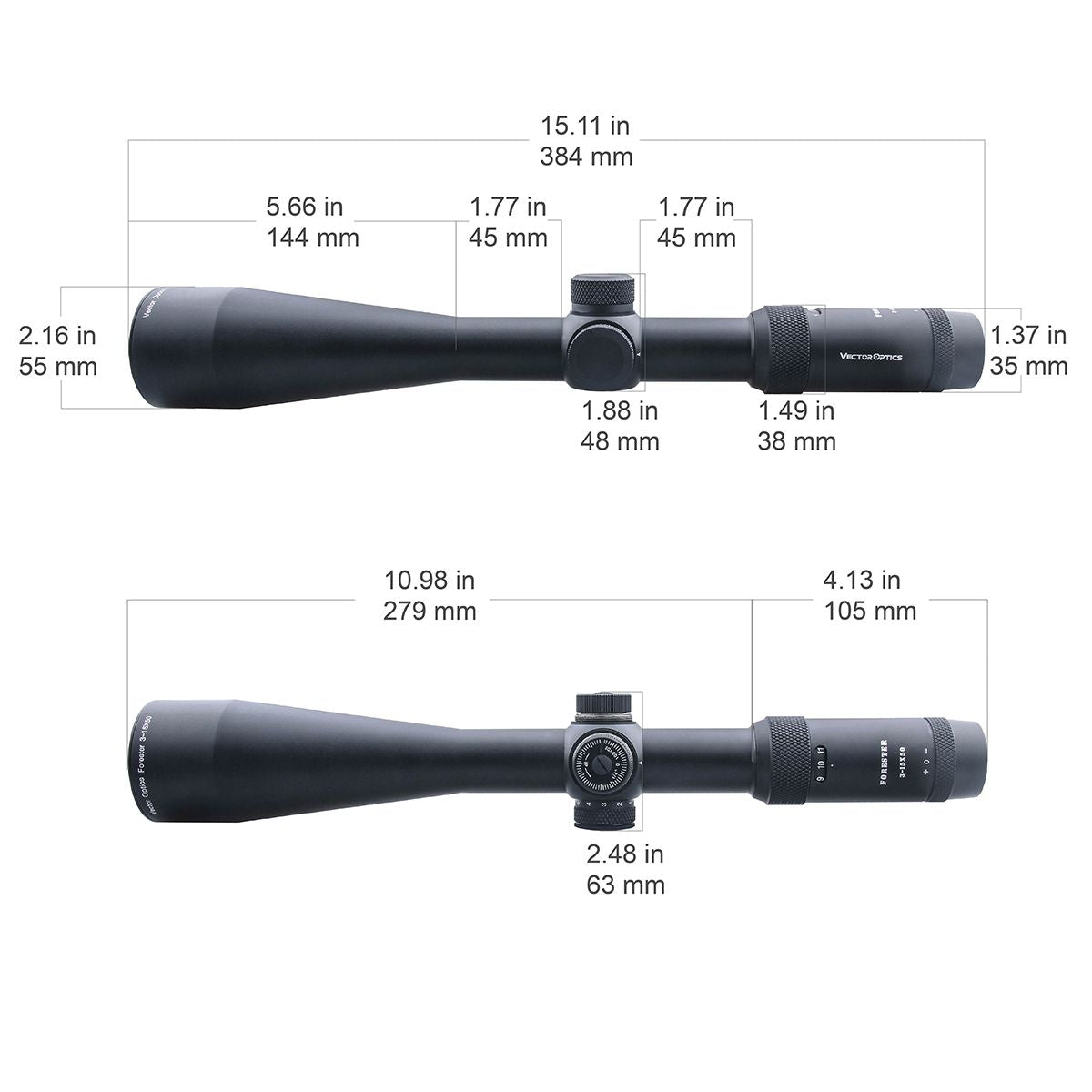 Vector Optics Forester 3-15x50SFP céltávcső 