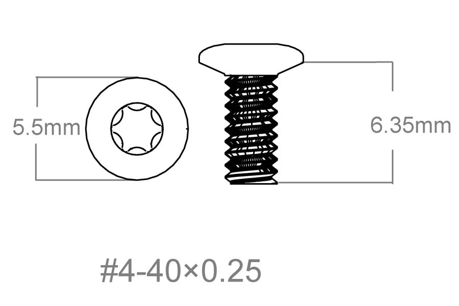 Csavarkészlet 3db | 4-40x0.250" [T10] 