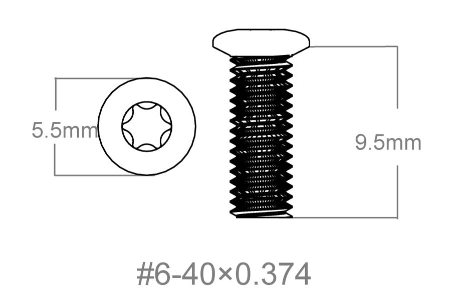 Csavarkészlet 3 db | 6-40x0.374" [T10] 
