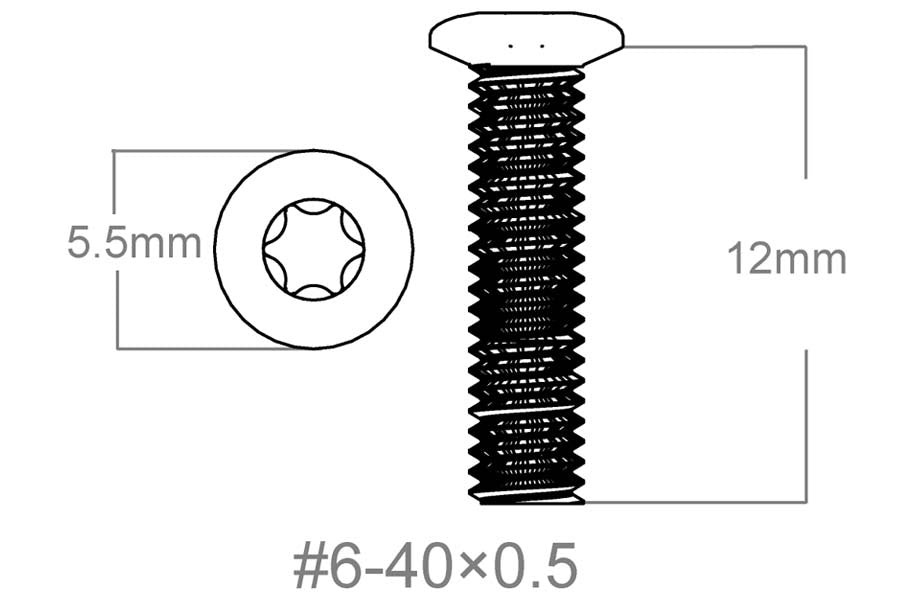 Csavarkészlet 3db | 6-40x0.5" [T10] 