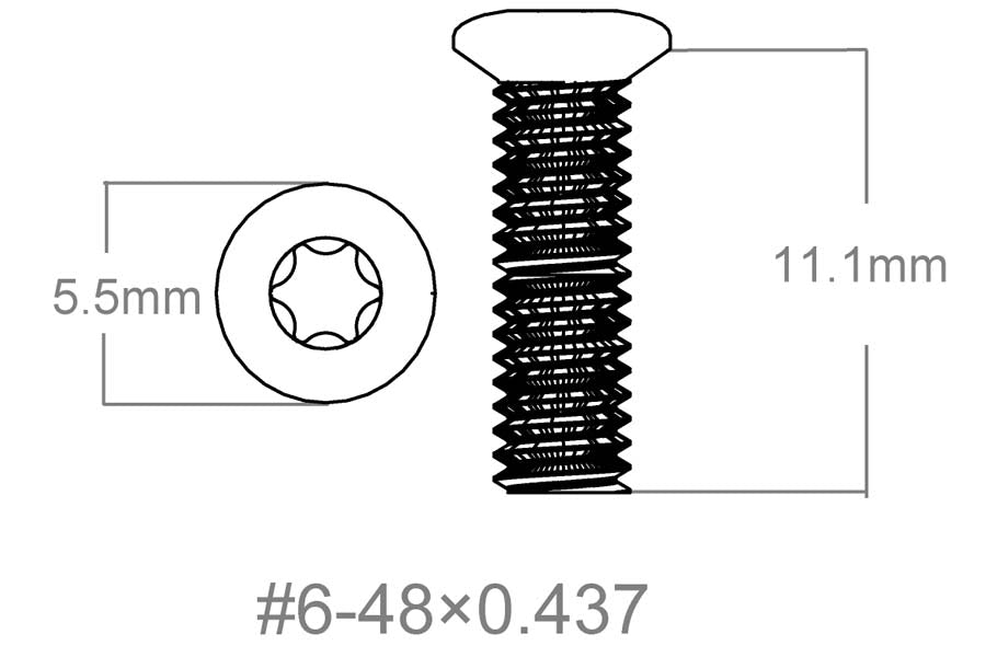 Csavarkészlet 3db | 6-48x0,437" [T10] 