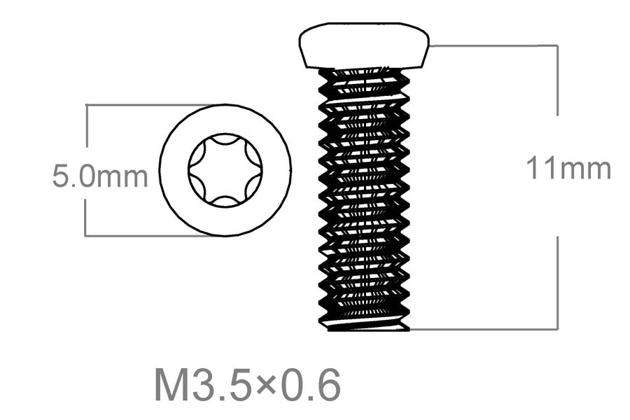 Csavarkészlet 3 db | M3.5x0.6 [T10] 