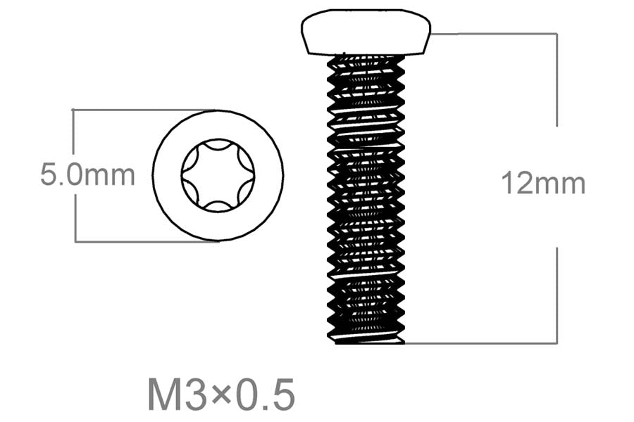 Csavarkészlet 3 db | M3x0.5 [T10] 
